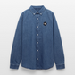 Vinyl Octopus – Denim Edition - Stanley/Stella Denim Hemd - verwaschenes Mittelblau 