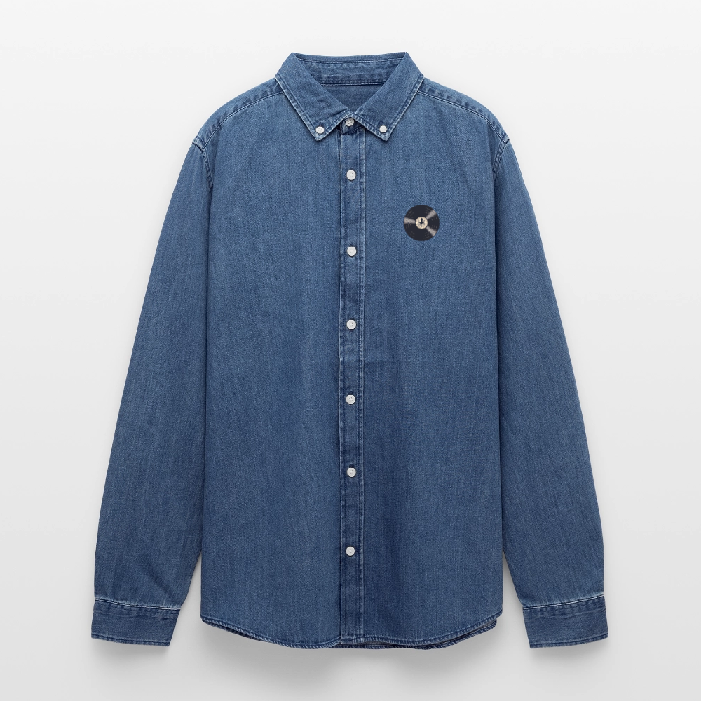 Vinyl Octopus – Denim Edition - Stanley/Stella Denim Hemd - verwaschenes Mittelblau 