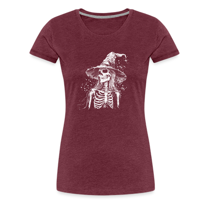 Düstere Skelett Hexe mit Hexenhut - Frauen Premium T-Shirt - by Artful Alchemist