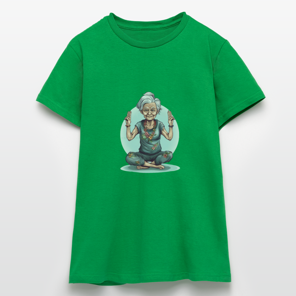 Coole Yoga Oma - Meditation im besten Alter  - Frauen T-Shirt - Kelly Green