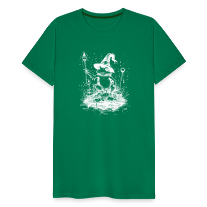 Magischer Frosch mit Zauberhut und Zauberstab - Männer Premium T-Shirt - by Artful Alchemist