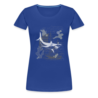 Vintage Steampunk Hai Motiv - Frauen Premium T-Shirts - by Artful Alchemist