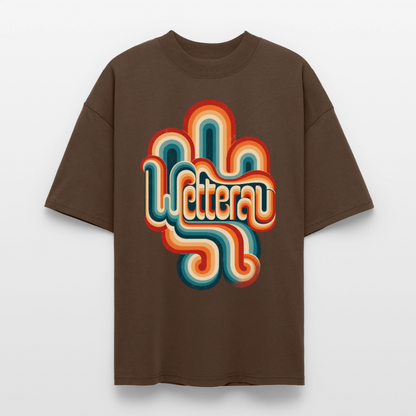 Wetterau Retro – Oversized Unisex Bio T-Shirt - Dunkelbraun