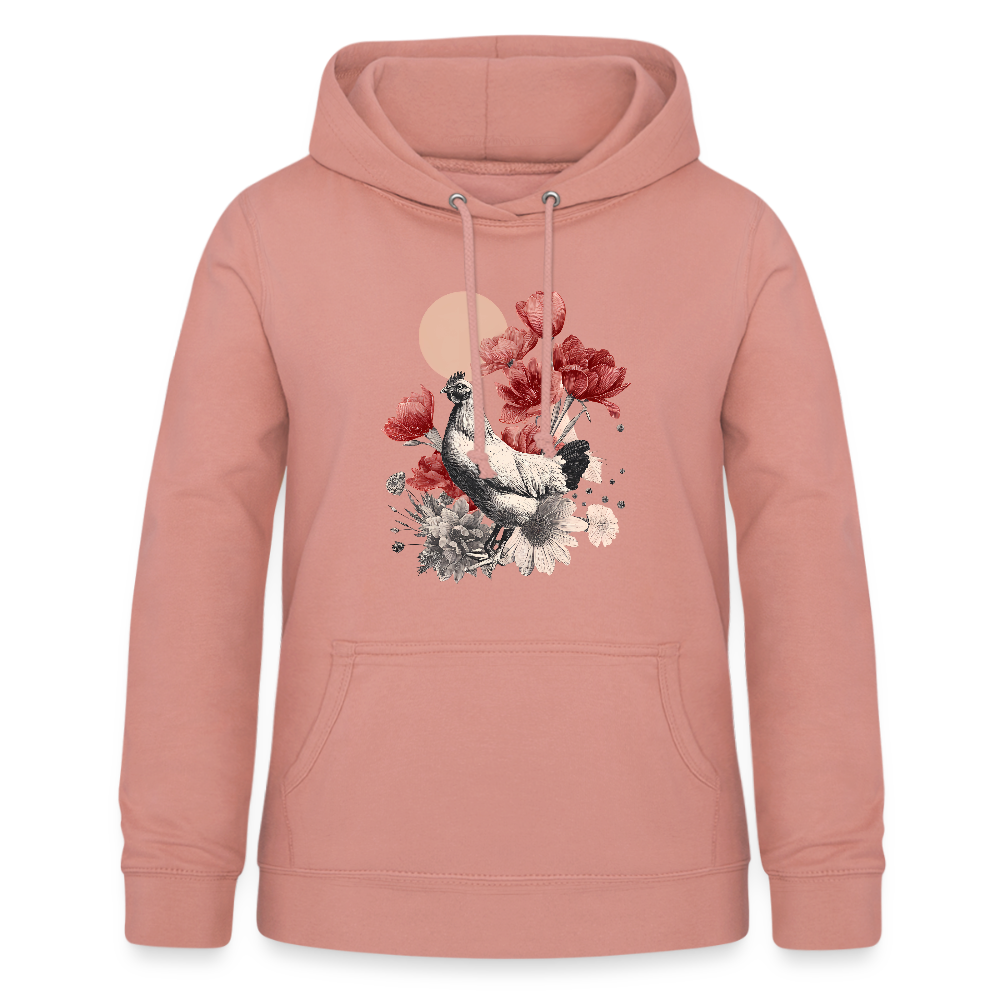 Vintage Boho Blossom Chicken - Frauen Hoodie - Altrosa