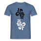 Bembel Ornamente schwarz/weiß - Männer Shirt - Taubenblau 