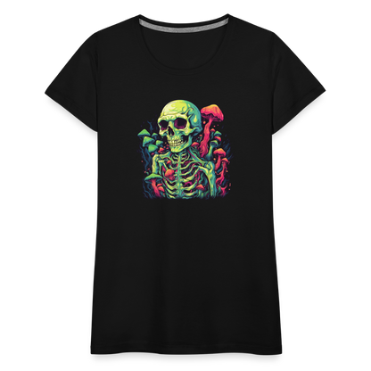 Horror Pilz Skelett - Happy Halloween - Frauen Premium T-Shirt - by Artful Alchemist