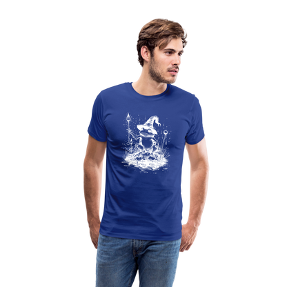 Magischer Frosch mit Zauberhut und Zauberstab - Männer Premium T-Shirt - by Artful Alchemist
