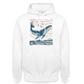 Kosmischer Wal – Retro Ocean Art - Unisex Hoodie - Weiß