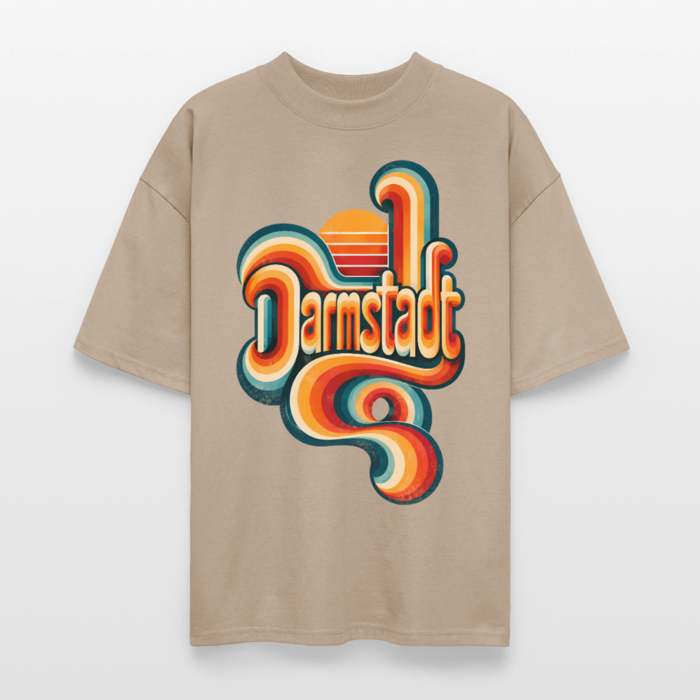 Darmstadt Retro – Oversized Unisex Bio T-Shirt - Steingrau