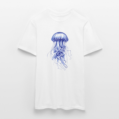 Indigo Qualle - Männer T-Shirt - by Artful Alchemist
