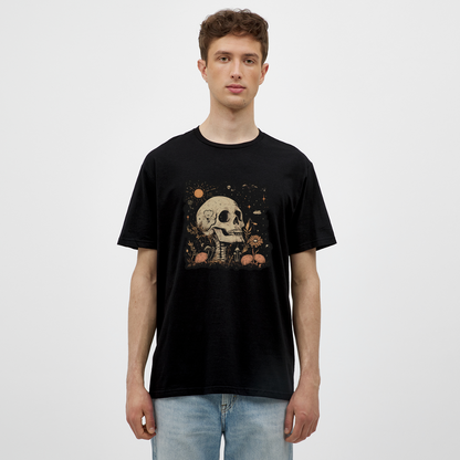 Boho Hippie Skelett im 60er, 70er Jahre Look - Männer T-Shirt - by Artful Alchemist