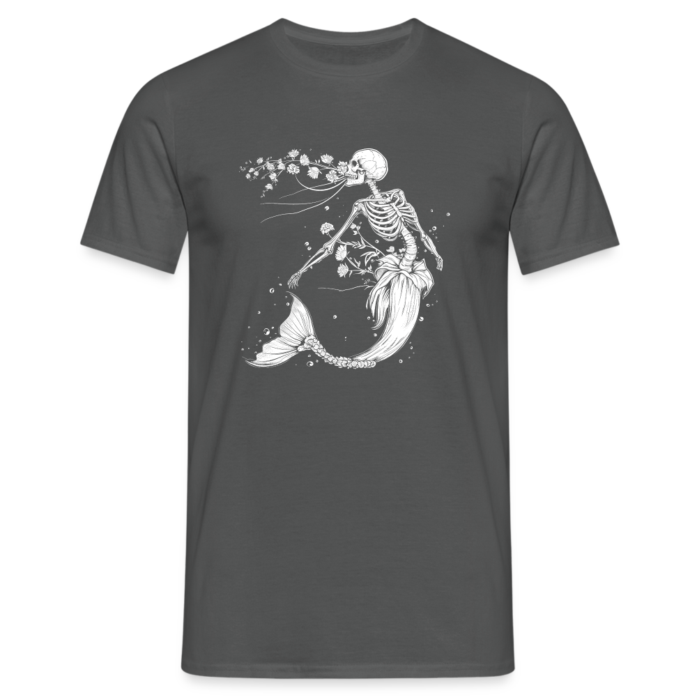 Florale Skelett Meerjungfrau - Männer T-Shirt - Anthrazit