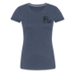Bembel mit Gläsern  - Hessisch Mundart - Frauen Premium T-Shirt - Blau meliert