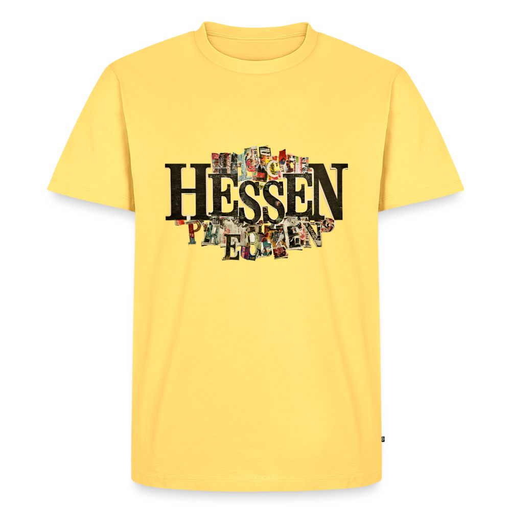 Hessen Collage - Männer Premium T-Shirt - Pastellgelb