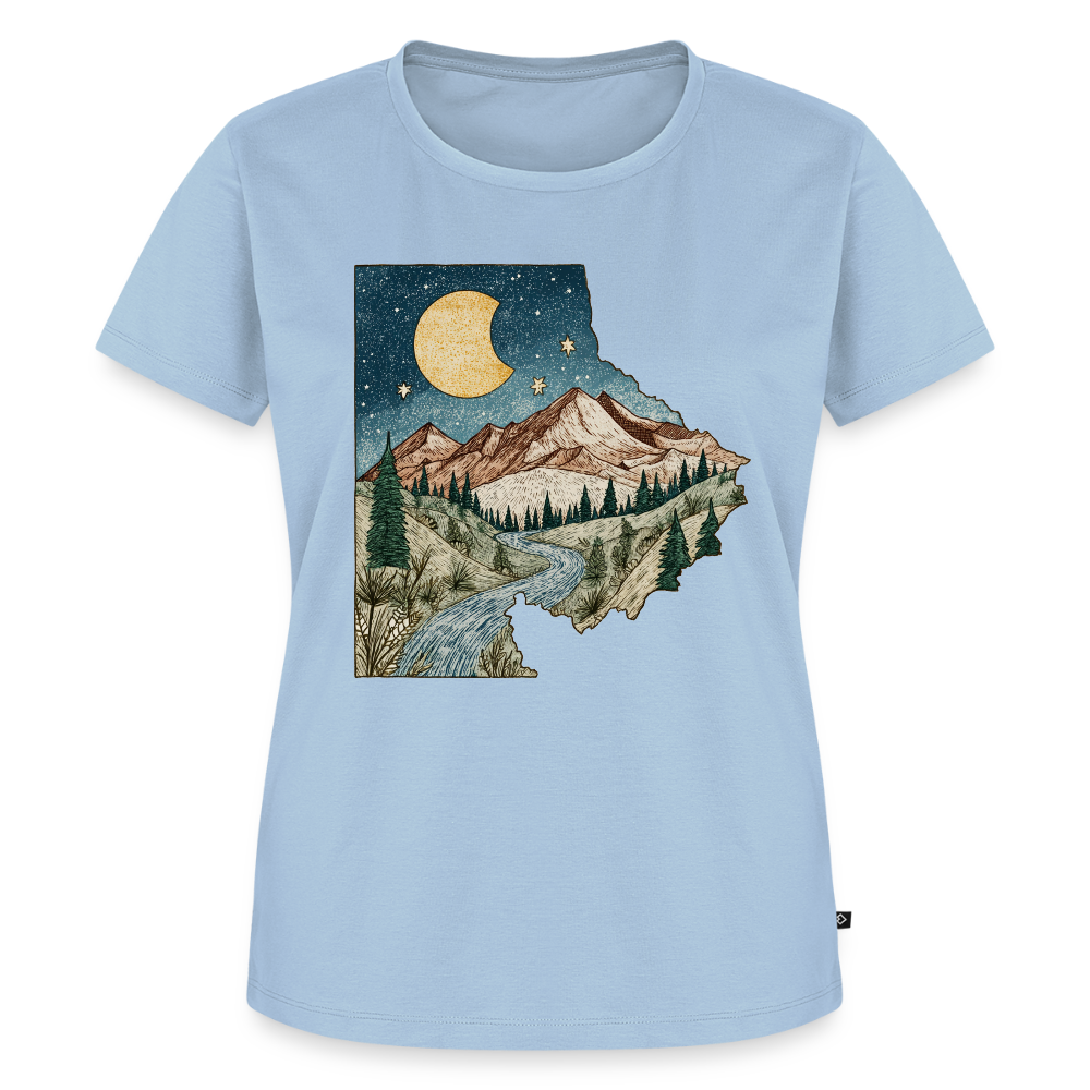 Nightfall Peaks – Vintage Mountain - Frauen Premium Bio T-Shirt - by Artful Alchemist