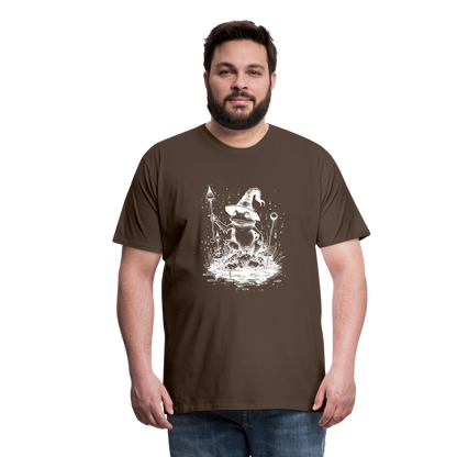 Magischer Frosch mit Zauberhut und Zauberstab - Männer Premium T-Shirt - by Artful Alchemist