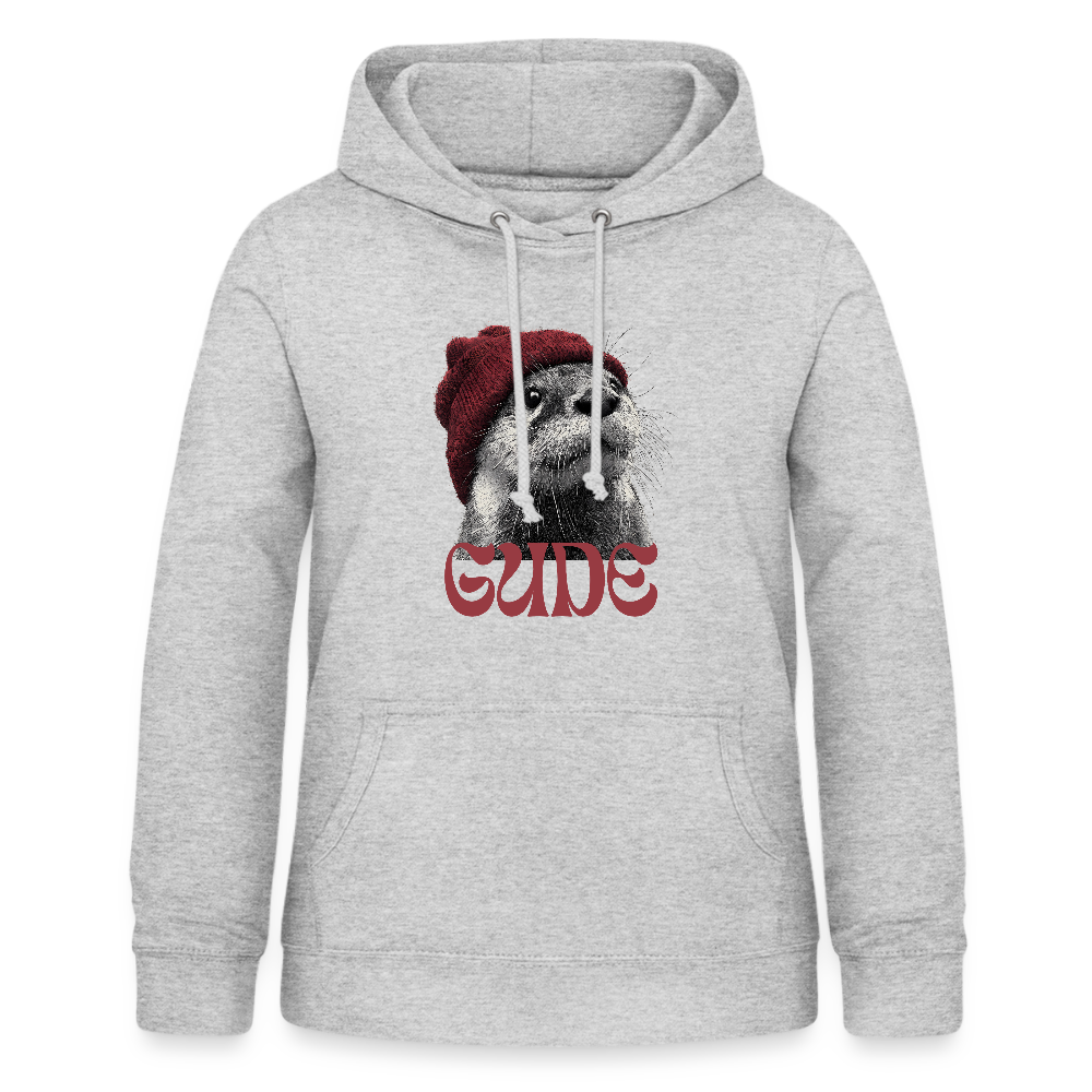 Gude Otter - Frauen Hoodie - Hellgrau meliert