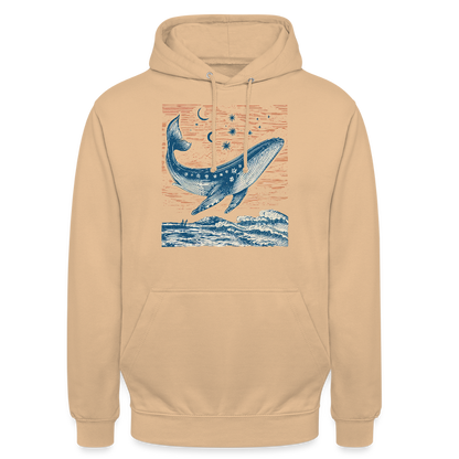 Kosmischer Wal – Retro Ocean Art - Unisex Hoodie - by Artful Alchemist