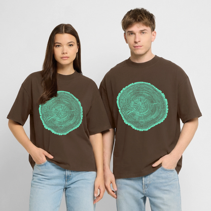 Tree Rings – Oversized Unisex Bio T-Shirt Blaster 2.0 - Dunkelbraun