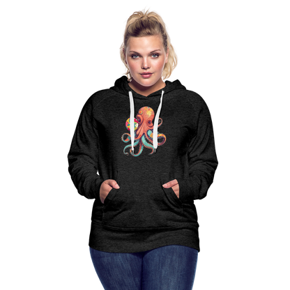 Lustiger Comic Oktopus mit Lollipop - Frauen Premium Hoodie - by Artful Alchemist