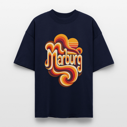 Marburg Retro – Oversized Unisex Bio T-Shirt - Navy
