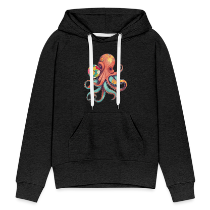 Lustiger Comic Oktopus mit Lollipop - Frauen Premium Hoodie - by Artful Alchemist