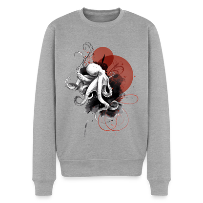 Oktopus Design – Tiefsee trifft Kunst - Männer Premium Pullover - Grau meliert