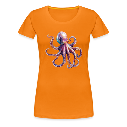 Cooles Wasserfarben Aquarell Oktopus Design - Frauen Premium T-Shirts - by Artful Alchemist