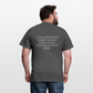 „Heute gedenken wir der Menschen…“ – mit Rückseite: „…es ist zwar nichts passiert“ - Männer Shirt - Anthrazit