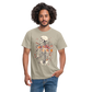 Skelett mit zarten Blumen im Boho Look - Männer T-Shirt - Sandbeige