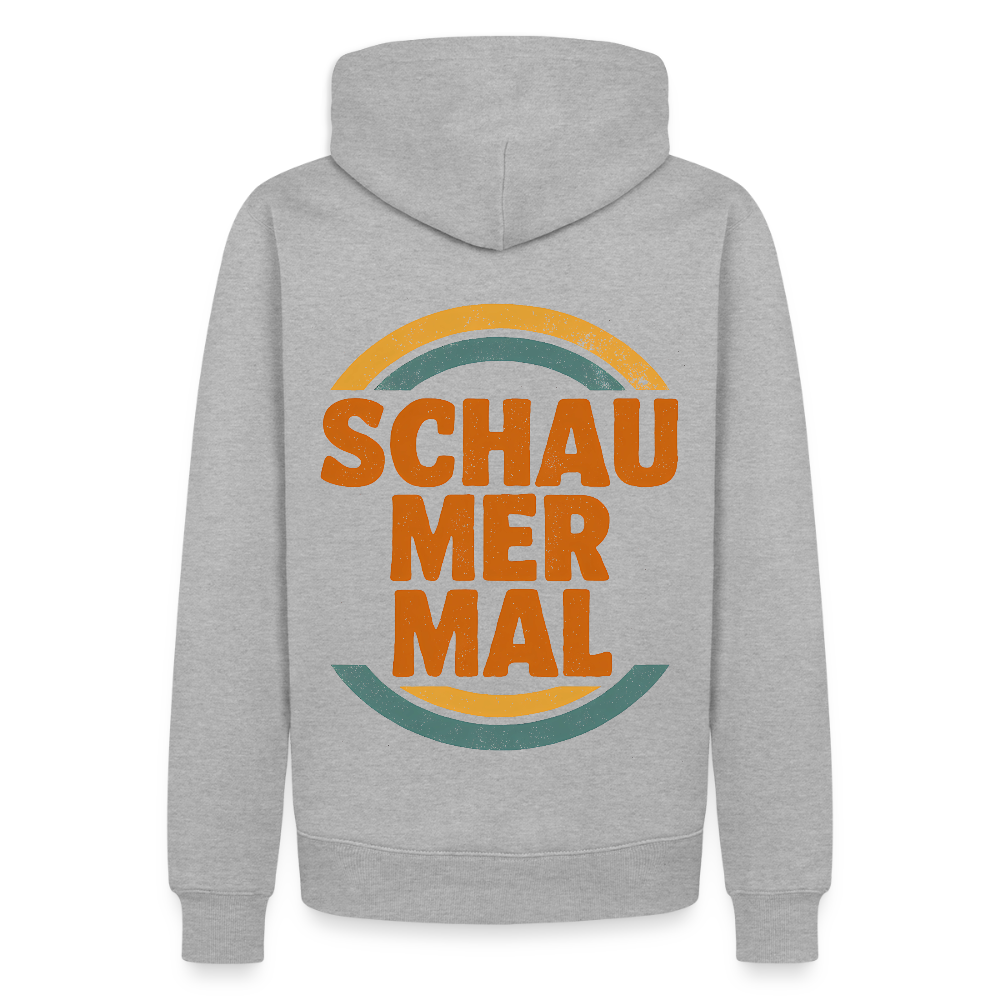 „Schau Mer Mal“ – Retro Look aus Hessen - Männer Premium Hoodie - Grau meliert