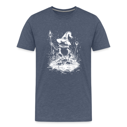 Magischer Frosch mit Zauberhut und Zauberstab - Männer Premium T-Shirt - by Artful Alchemist