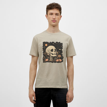 Boho Hippie Skelett im 60er, 70er Jahre Look - Männer T-Shirt - by Artful Alchemist