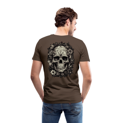 Boho Totenkopf mit Tattoos und Blumen - Männer Premium T-Shirt - by Artful Alchemist