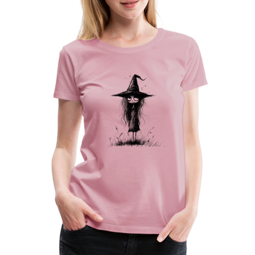 Kleine Hexe - Frauen Premium T-Shirt - Hellrosa