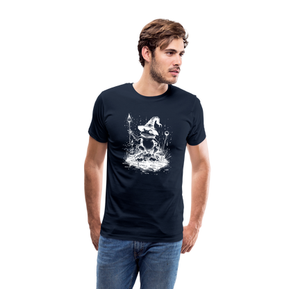 Magischer Frosch mit Zauberhut und Zauberstab - Männer Premium T-Shirt - by Artful Alchemist