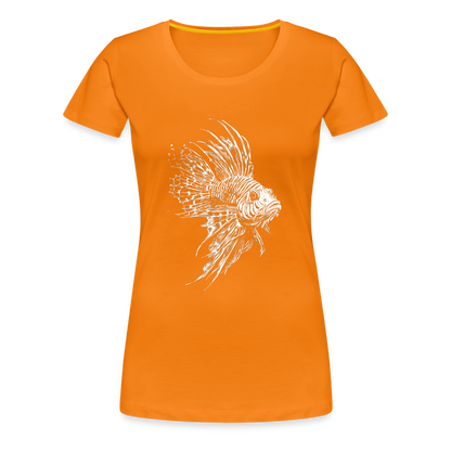 Rotfeuerfisch - Monochrom - Frauen Premium T-Shirt - by Artful Alchemist