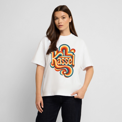 Kassel Retro – Oversized Unisex Bio T-Shirt - Weiß