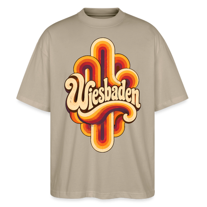 Wiesbaden Retro – Oversized Unisex Bio T-Shirt - Steingrau