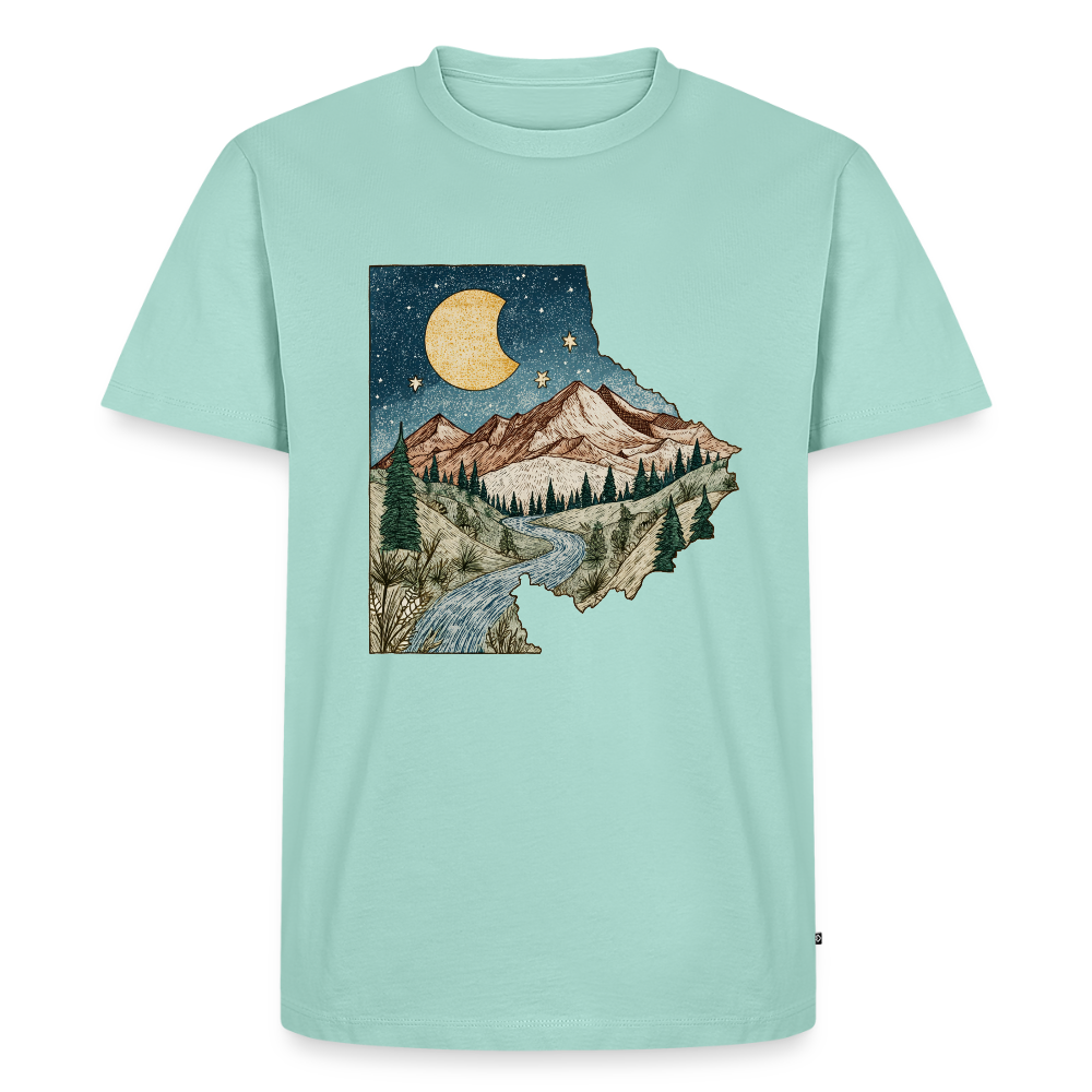 Nightfall Peaks – Vintage Mountain - Männer Premium Bio T-Shirt - by Artful Alchemist