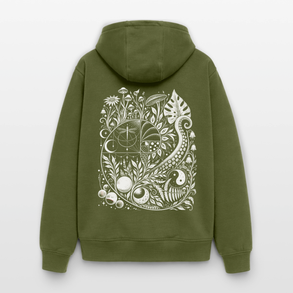 Nature Spiral – Oversized Heavyweight Unisex Hoodie - Khaki
