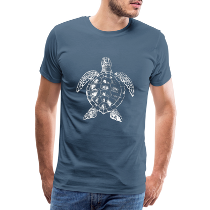 Meeresschildkröte - Monochrom - Männer Premium T-Shirt - by Artful Alchemist