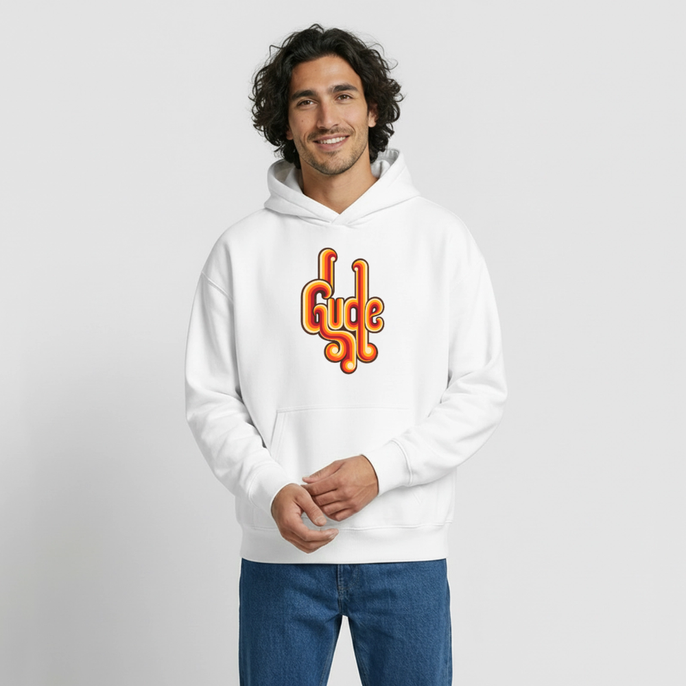 Gude Retro – Oversized Heavyweight Unisex Hoodie - Weiß