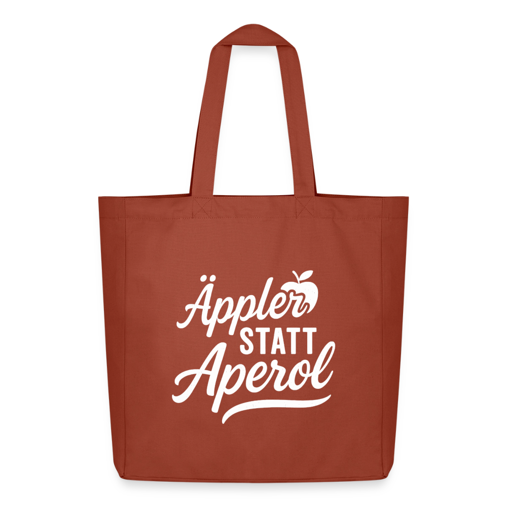 Äppler statt Aperol - Midweight recycelter Stoffbeutel von Stanley/Stella - Terrakotta