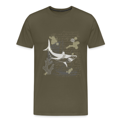 Vintage Steampunk Hai Motiv - Männer Premium T-Shirts - by Artful Alchemist