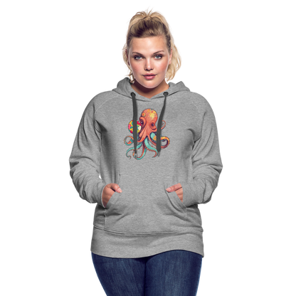 Lustiger Comic Oktopus mit Lollipop - Frauen Premium Hoodie - by Artful Alchemist