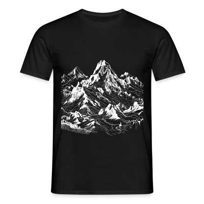 Alpine Peak – Minimalist Mountain - Männer T-Shirt - by Artful Alchemist