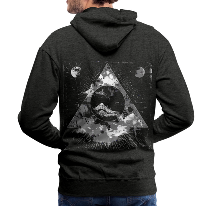 Surreales Motiv mit Mond und Bergen - Herren Premium Hoodie - by Artful Alchemist