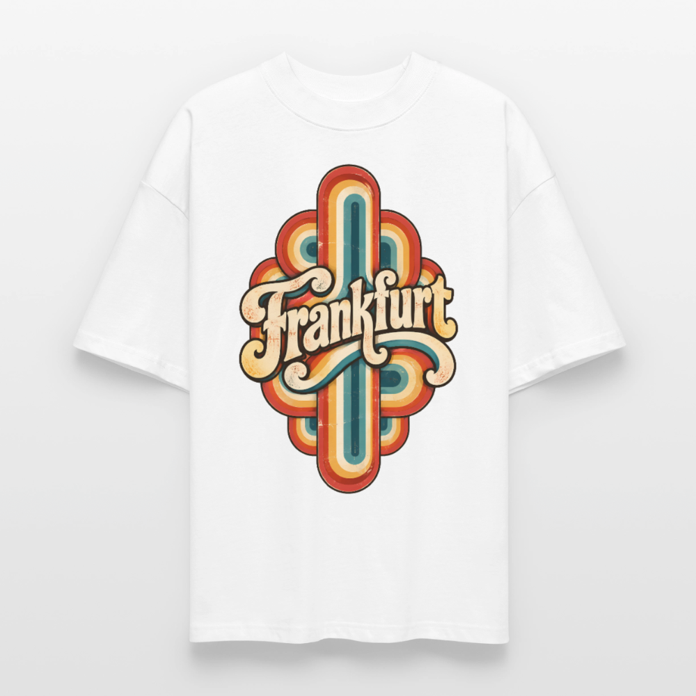 Frankfurt Retro – Oversized Unisex Bio T-Shirt - Weiß