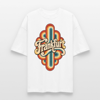 Frankfurt Retro – Oversized Unisex Bio T-Shirt - Weiß